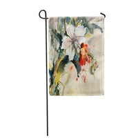 Akvarel cvijeće slikanje svijetle orhideje u cvjeta šarene cvjetne vrtne zastave ukrasna zastava kuće baner