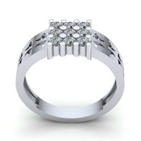 Originalna 0,5CTW okrugli rez dijamant muški klasični angažman prsten od punog 10k ruža, bijelo ili