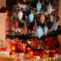 Ovjete za žarulje sa parućim blistavim blistavim svijetlim bojama Shatter otporno na božićno stablo Foto rekviziti