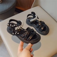 Pedort široke širine sandale cipele za djevojčice mališane djevojke djevojke sandale modne luk ljetne cipele crne, 35