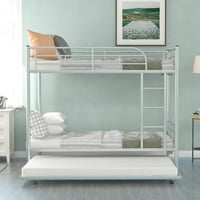 Twin-prekomjerni metalni krevet s toplim krevetom s kostopom, može se podijeliti u dva kreveta, nije