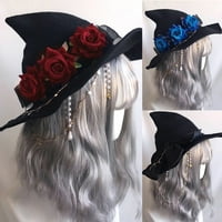 Halloween Rose Witch Hat Party Velvet Witch HATS Halloween Cosplay Party Carnivals rekviziti