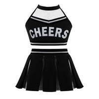 Iiniim Kids Girls Cheer lider kostim navijačice navijačicu Cosplay TOP prsluk sa plisiranim setom suknje