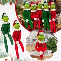4 2 Nova Grinch Božićni ukrasi Zelena čudovišta Elf Doll pogodna za božićno drvce Grinch Decor Xmas
