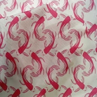 Onuone pamučna svila ružičasta tkanina koi riblja okeana tkanina za šivanje tiskane zanata tkanine pored dvorišta