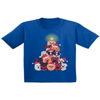 Neugodni stilovi ružna božićna majica za djevojke dječake psa Xmas stablo dječje majice