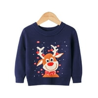 Esaierr Baby Božićni džemperi Debela djeca Mekana pamučna pletena odjeća za dječake Djevojke 2-7y pada zimski džemperi Toddler Pulover Tod