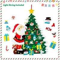 Filc christydry santa 3ft DIY igračka za djecu sa svjetlosnim niz viseći božićno ukrašavanje stabla