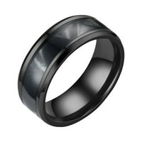 Prsten od nehrđajućeg čelika za žene muškarci veličine širine boje Izvrsni prsten crni pijesak završen
