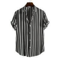 Taotaoxi modni man V-izrez kratki rukav na vrhu majica Ljetna gumba za bluzu muške odjeće