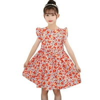 Aaiyomet cvjetna djevojka haljina djevojke dječje djece od vratnih dijelova ljeto bez rukava bez rukava