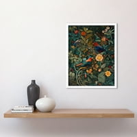 Papagaji na egzotičnom cvjetu drveća Moderna narodna umjetnost Art Ispis uokvireni zidni dekor postera