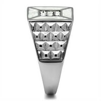Luxe nakit dizajnira muški rubni prsten od nehrđajućeg čelika sa čistim kristalima vrhunskog razreda