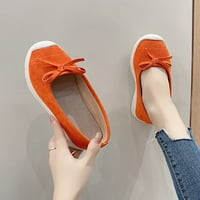 Zodanni Dame Loafers kliznu na stanove sa lukom casual cipele radne šetnje vožnje cipelama Prozračna udobnost Narančasta Narančasta Narančasta