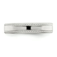 Karat u karatsu sterling srebrni široki opseg Stan s konopom Veličina prstena -6