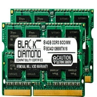 8GB 2x4GB memorija za Apple MacBook Pro MC375LL A Intel Core Duo 2. GHz 204pin 1066MHz PC3- DDR SO-DIMM Black Diamond Modul Nadogradite