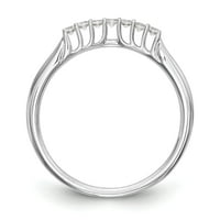 0.10ct. CZ Čvrsta stvar 14k bijeli zlatni vjenčani prsten za vjenčanje