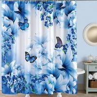 Plava leptir Vrt ukrasni kupatilo tuš za tuširanje s prstenovima
