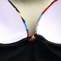 Ženski ljetni kupaći kostimi etnički print dubokih V-izrez zavoja