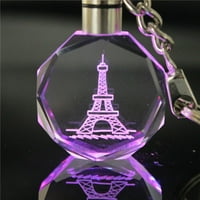 3D lanac ključeva za rezanje sa crteom sa LED lampicom za promjenu boje za žene djevojke Dane Valentinovo