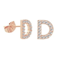 Miyuaadkai narukvice simulirane dijamantske naušnice modne abecede Plopovi Početne naušnice Nakit D jedna veličina