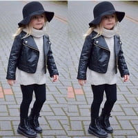 Ketyyh-Chn dječje djevojke odjeća za smajnu kaputu kapuljača gusta topla jakna crna, 100