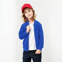 Uuszgmr Child Coats za dječake Djevojke Toddler Zimska odjeća Jakna Jakna kaput Solid Color Pocket Baseball