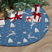 Pozadina Deerchristmas Xmas Christmas Tree Skirt Mat za odmor za odmor Ukras na otvorenom