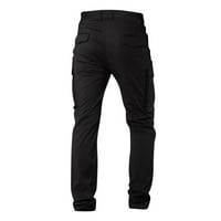 Ljetne štedne hlače za čišćenje Miarhb Muška čvrstog trodimenzionalnog džepa crna xxxl