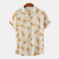 Muška majica Muška ljetna Ležerne prilike Cvjetni print Design Havajski stil Kratki rukav na plaži Majica