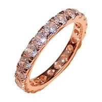 Prstenovi za žene ruže pozlaćene rublje simulirane dijamantne prstenove za slaganje za žene Diamond