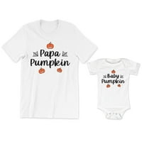 Papa bundeve Muška majica za bebe Pumpkin Bodysuit Kids Majica za djecu Halloween Porodica koja odgovara