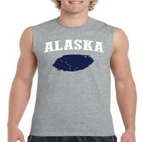 Normalno je dosadno - muške grafičke majice bez rukava, do muškaraca veličine 3xl - Aljaska zastava