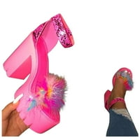 Ženske cipele Ženske modne Ležerne prilike otvorene platforme za prste klinove Sandale Visoke potpetice Cipele