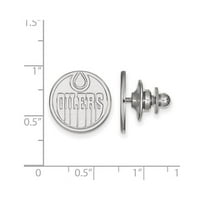 Čvrsta srebrna srebrna od srebra NHL Edmonton Oilers Revel PIN