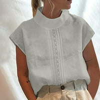 Ženska bluza od pamučne platnene bluze s kratkim rukavima izrugivanje izreka izručuje majicu na vrhu