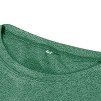 Zodanni Žene TEE bolovni blok T Majica Striped majica Labavi pulover Jesen Tunnic Bluze Green S
