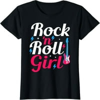 Rock n Roll Girl Retro 80-ih 90-ih Tematska gitarska muzička majica