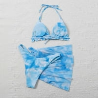 Bikini setovi za žene Bikini Thong Cheeky Halter Tie Dye Tummy Control kupaći kostim plus veličine kupaći