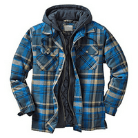 Lannger muns flanel velike i visoke jakne za muškarce zip up houder sherpa obložena jakna majica jesen i zima zadebljana plava 3xl