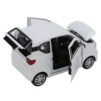 Minijaturna igračka za automobile, mini ev model automobila povucite stražnju zvučno svjetlo za djecu preko godina star bijela