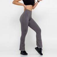 Joga hlače za ženske vježbanje gamaše rebraste bešavne bljeskalice visokog struka opuštena fit ženska