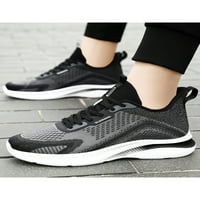 Unizirane tenisice čipke Atletska obuća debela potplata tekuće cipele Muške modne trenere Ženske sportske crne - 9.5