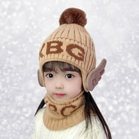 Zimska pletena runa šal kapuljača sa zimskom djetetom pletene šešire tople šešire