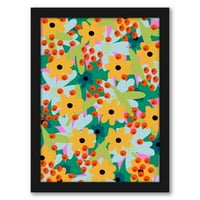 Americanflat Happy Clofal by Studio Grand-Pere Black Frame Wall Art