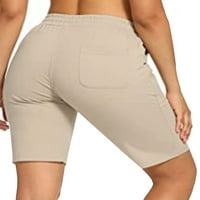 Avamo Ženske kratke hlače Ležerne prilike za elastične struke za ljeto plaža HOT HLATS Dame Sport Yoga vježba kratkih mini pantalona sa džepovima