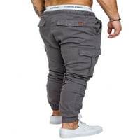 Gomelly Muška pantalone s više džepova dno serije Slabovi za slobodno vrijeme Muški casual sport Cargo