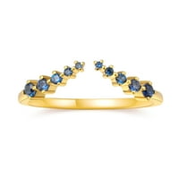 Vjenčani prsten 10k zlato stvorio je safir prstenove za žene