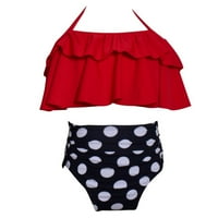 TODDLER Baby Kids Little Girls Ruffles Cvjetni ispis Dvije kupaći kostim kupaći kostim kupaći kostimi