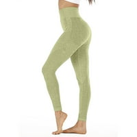 Airpow Clearence Modne žene Hip Beamless Točka visoke struke Brzi suhe hlače Fitness joga hlače vojska zelena s